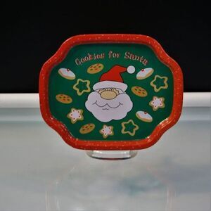 Cookies for Santa Tin Tray Vintage Christmas Holiday